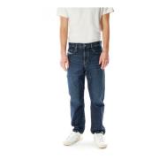 Relaxed Straight Fit Jeans Diesel , Blue , Heren