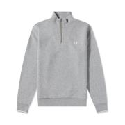 Witte Half Zip Sweatshirt Fred Perry , Gray , Heren