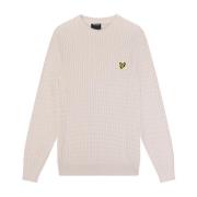 Cable Crew Neck Jumper Lyle & Scott , Beige , Heren