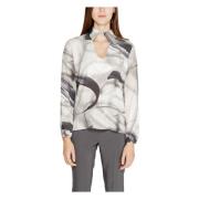 Elegante Viscose Blouses Collectie Rinascimento , Gray , Dames