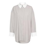 Oversize Shirt Thunderstorm Karen by Simonsen , Gray , Dames