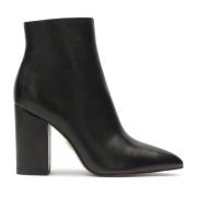 Stiletto leren laarzen met bijpassend bovendeel Kazar , Black , Dames