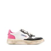 Vintage Low Sneakers Zwart/Roze Autry , Multicolor , Dames