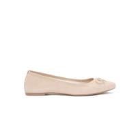 Suède ballerina met licht toelopende neus Kazar , Beige , Dames