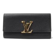 Pre-owned Leather wallets Louis Vuitton Vintage , Black , Dames