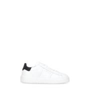 Witte Leren Sneakers met Contrasterend Logo Hogan , White , Heren