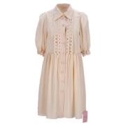 Fabric dresses Chloé , Beige , Dames