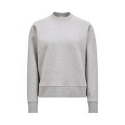 Geborduurde Sweatshirt met Elegante Schouderdetails Moncler , Gray , D...