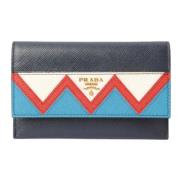 Pre-owned Leather wallets Prada Vintage , Blue , Heren