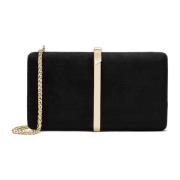 Dames zwarte clutch tas Kazar , Black , Dames