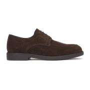 Casual Donkerbruine Suède Derby Schoenen Kazar , Brown , Heren