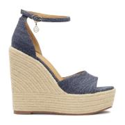 Denim sandalen op anker met band om de enkel Kazar , Blue , Dames