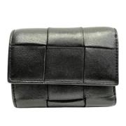 Pre-owned Leather wallets Bottega Veneta Vintage , Black , Dames