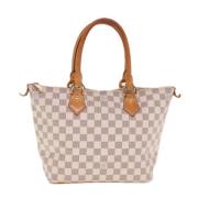 Pre-owned Canvas totes Louis Vuitton Vintage , White , Dames