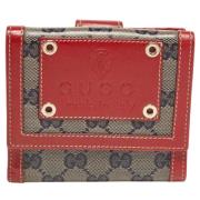 Pre-owned Coated canvas wallets Gucci Vintage , Red , Dames