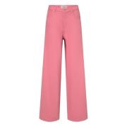 Roze Straight Broek Essentiel Antwerp , Pink , Dames