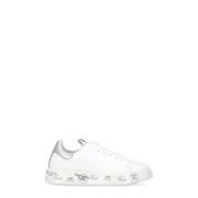 Witte Leren Sneakers met Contrasterende Details Premiata , White , Dam...