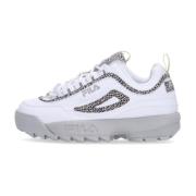 Wit/Grijs Violet Lage Top Sneaker Fila , White , Dames