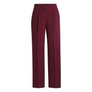 Wijde Wollen Broek Hugo Boss , Red , Dames