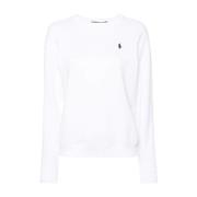 Lange Mouw Sweatshirt Ralph Lauren , White , Dames