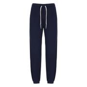 Blauwe Katoenen Broek Elastische Taille Koordjes Ralph Lauren , Blue ,...