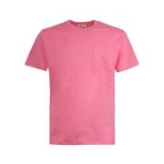 Linnen T-shirt met voorzak MC2 Saint Barth , Pink , Heren