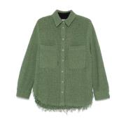 Groene Tweed Bouclé Overhemd IRO , Green , Dames