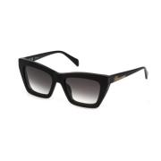 Cat-Eye Zonnebril Grijze Verlooplenzen Blumarine , Black , Dames