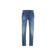 Stijlvolle Denim Jeans voor Mannen Hugo Boss , Blue , Heren