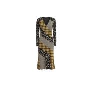 Patchwork Jersey Maxi Jurk Michael Kors , Multicolor , Dames