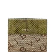 Pre-owned Canvas wallets Bvlgari Vintage , Green , Dames