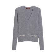 Gebreide Vest Max Mara Studio , Gray , Dames