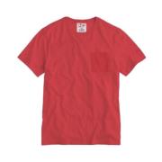 Linnen Heren T-shirt Diverse Kleuren MC2 Saint Barth , Red , Heren