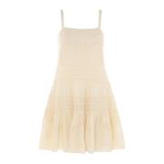 Kanten Korte Jurk Zimmermann , Beige , Dames