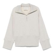 Beige Half Zip Longsleeve Closed , Beige , Dames