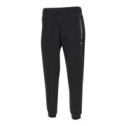 Zwarte Viscose Blend Jogger Broek Emporio Armani EA7 , Black , Heren