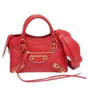 Pre-owned Leather totes Balenciaga Vintage , Red , Dames