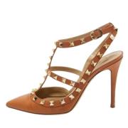 Pre-owned Leather heels Valentino Vintage , Brown , Dames