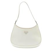 Pre-owned Leather handbags Prada Vintage , White , Dames