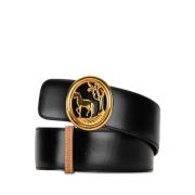 Pre-owned Leather belts Hermès Vintage , Black , Dames