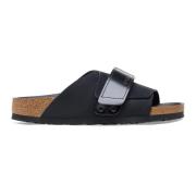 Zwarte Nubuck Kyoto Sandalen Birkenstock , Black , Dames