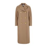 Beige Double-Breasted Oversize Coat Harris Wharf London , Beige , Dame...