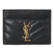 Leather wallets Saint Laurent , Black , Dames