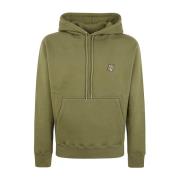 Militair Groene Fox Head Hoodie Maison Kitsuné , Green , Heren