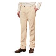 Corduroy Broek met Franse Zakken Massimo Alba , Beige , Heren