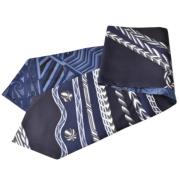 Pre-owned Canvas scarves Hermès Vintage , Blue , Dames