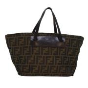 Pre-owned Canvas handbags Fendi Vintage , Brown , Dames