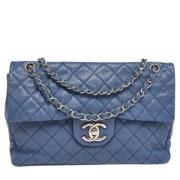 Pre-owned Leather chanel-bags Chanel Vintage , Blue , Dames