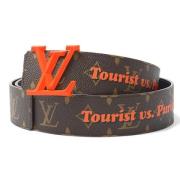 Pre-owned Canvas belts Louis Vuitton Vintage , Orange , Heren