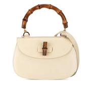 Pre-owned Leather gucci-bags Gucci Vintage , Beige , Dames